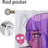 Vaporwave Cybernetic Art Curtains for Bedroom Home Interior Curtains 2 Pieces Blackout Curtain for Room 2 Panel Shades Partition
