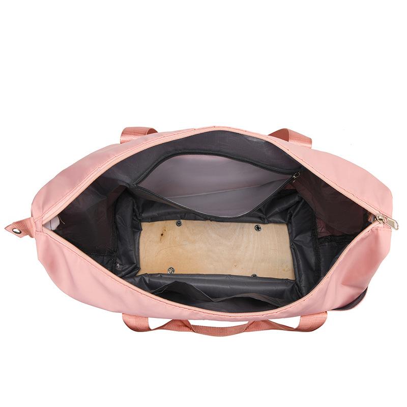 Travel Luggage Bag with Pulley Expandable Travel Bag Fashion Wet and Dry Separation Large Capacity Portable Fitness Bag