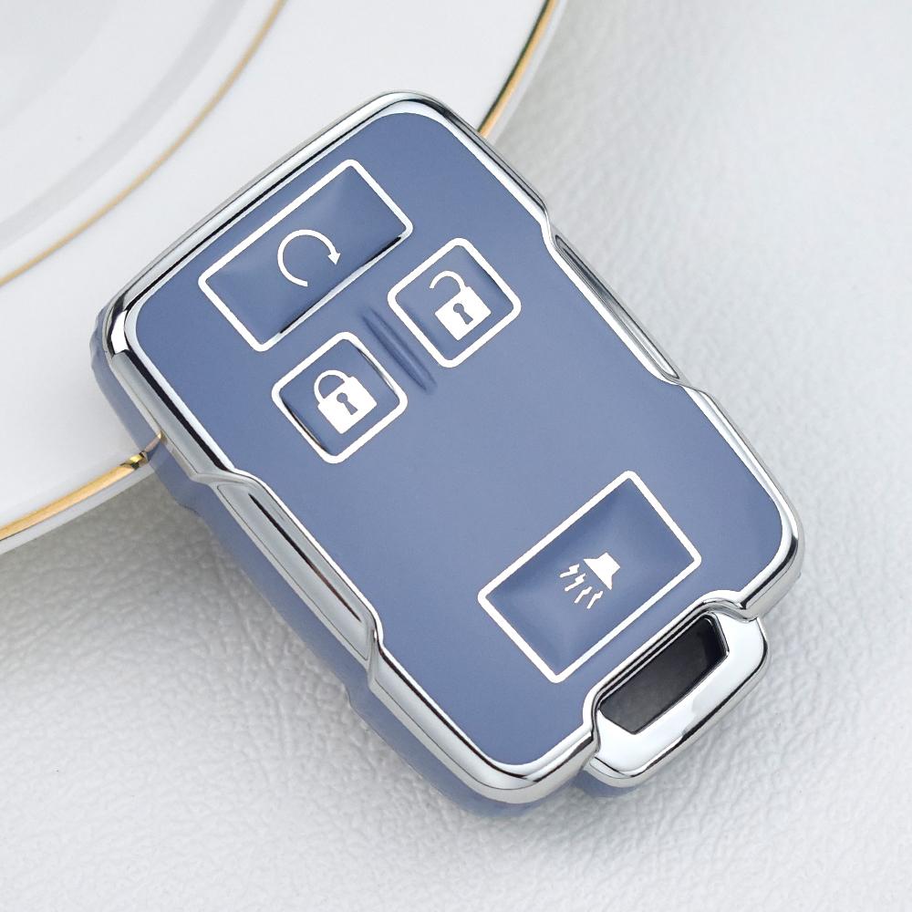 New Car Key Cover Case fob For Chevrolet Suburban Silverado GMC Terrain Yukon Tahoe Sierra Smart Auto Accessories Key Ring
