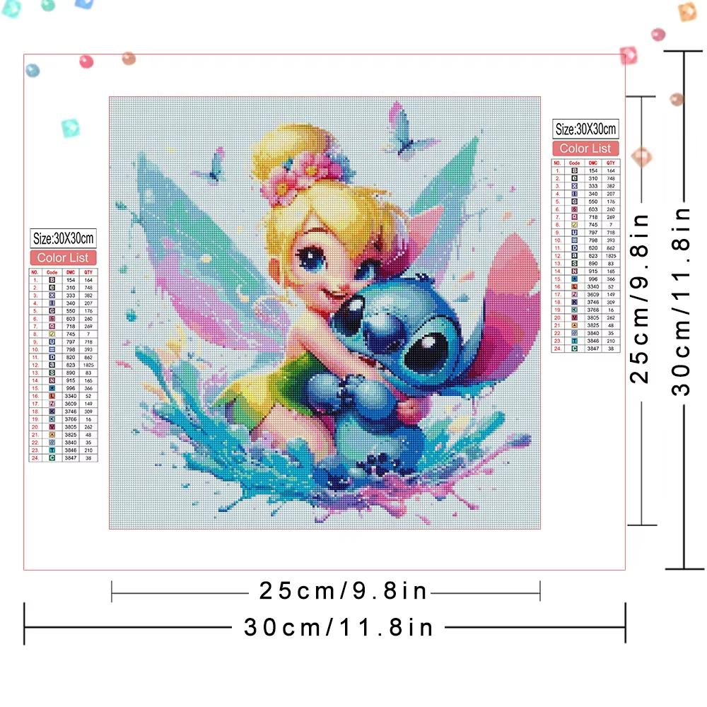 Diamond Embroidery Tinker Bell Stitch Maleficent Painting Picture The Nightmare Before Christmas Mosaic Wall Decor