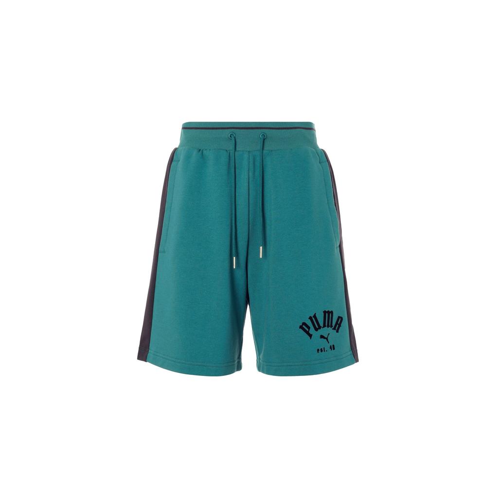 Puma Comfortable Breathable Outdoor Letter Logo Lace-Up Mid-Waist Casual Shorts Men Shorts Green 629086-22