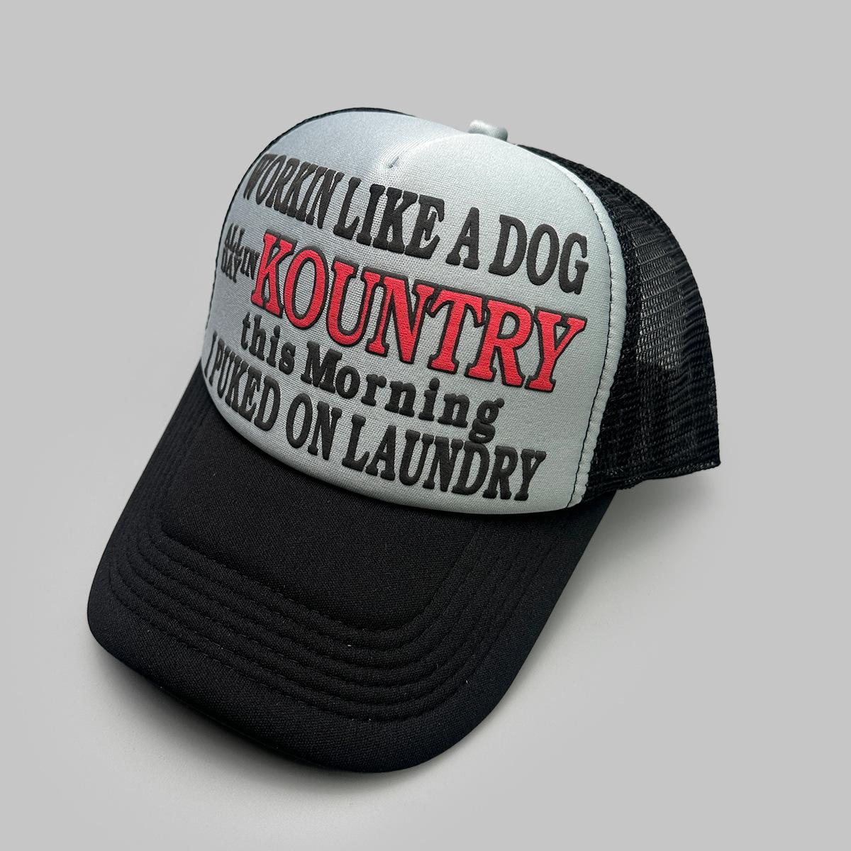 Spring And Summer Color Matching Printed Alphabet Baseball Cap Men S And Women S Sunshade Personalized Street Mesh Truck Hat 52-60cm