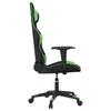 Gaming Chair In Black and Green Artificial Leather