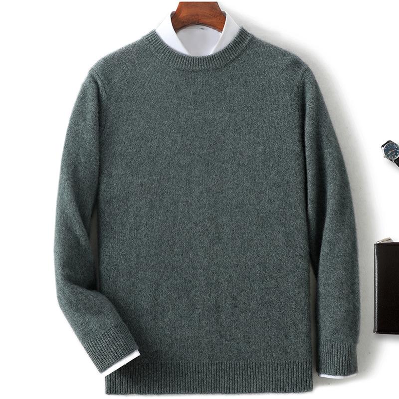 New cashmere sweater thickened semi-turtleneck pullover sweater with cashmere sweater men's inside
