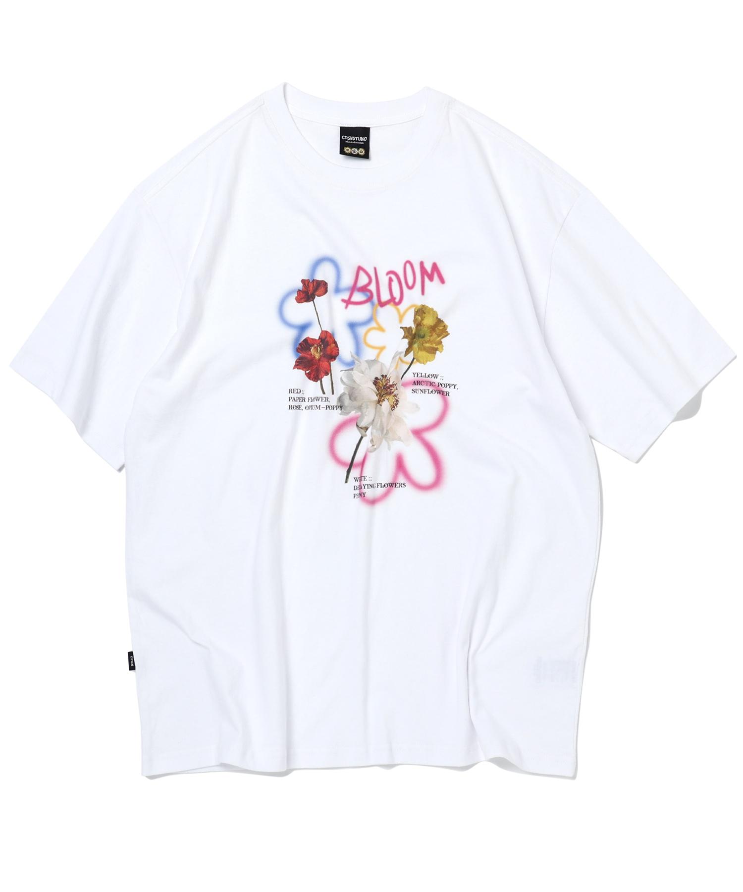 Compagno [20 Count] Dtp Peony Bloom Short Sleeve T-Shirt White White/L