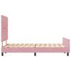 Boxspring Bed with Headboard Pink 120 x 190 cm Velvet