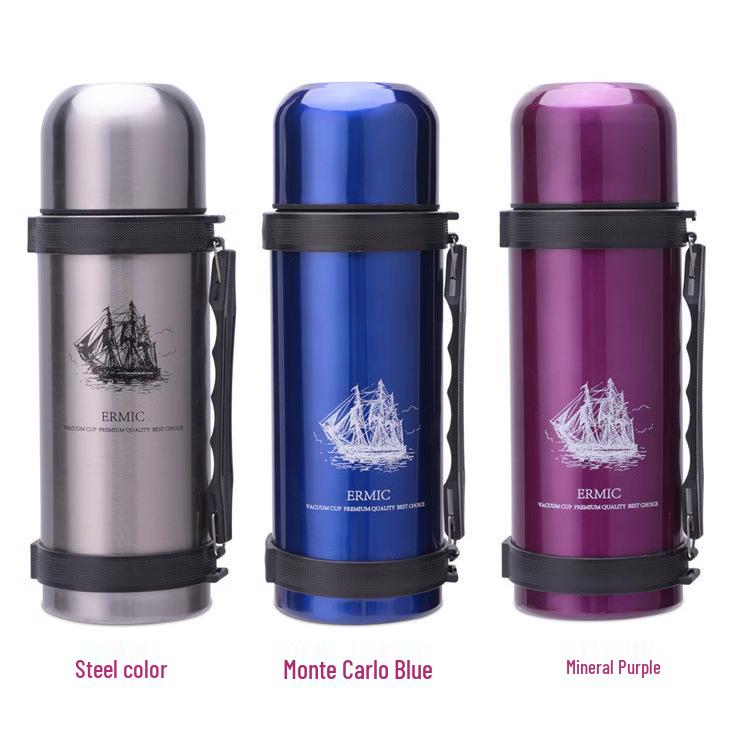 

Yimai 1.2L Large Capacity Stainless Steel Outdoor Travel Thermos Water Bottle Purple