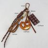 Braided Rope Bag Pendant Alkaline Water Bread Keychain Pendant Cute Bag Pendant Chocolate Pendant