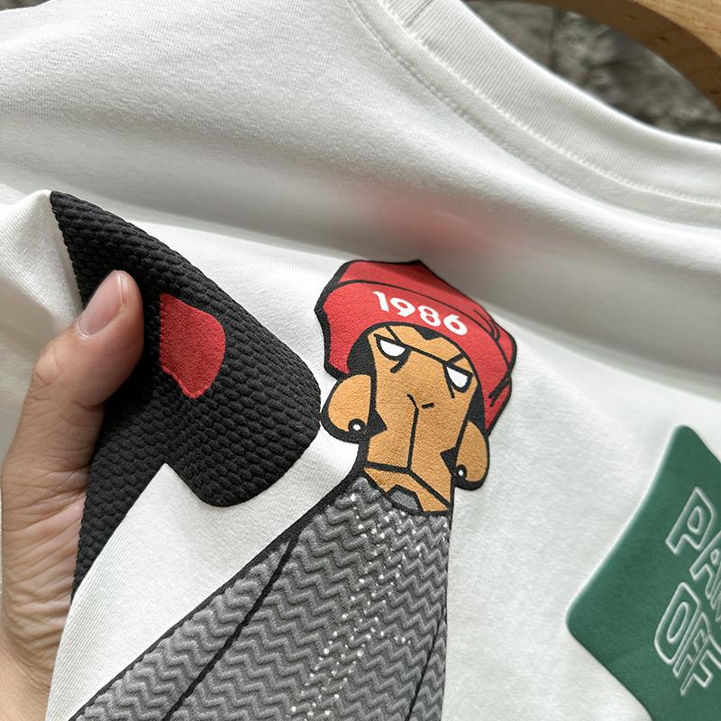 Season Thin Versatile American Short-sleeved T-shirt Casual Round-neck Pullover Top