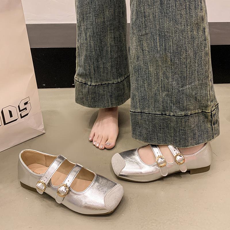 Shallow Soft Sole Matte Retro Niche Single Shoes Women's 2025 Summer New Comfortable Sole with Square Head Women's Shoes
