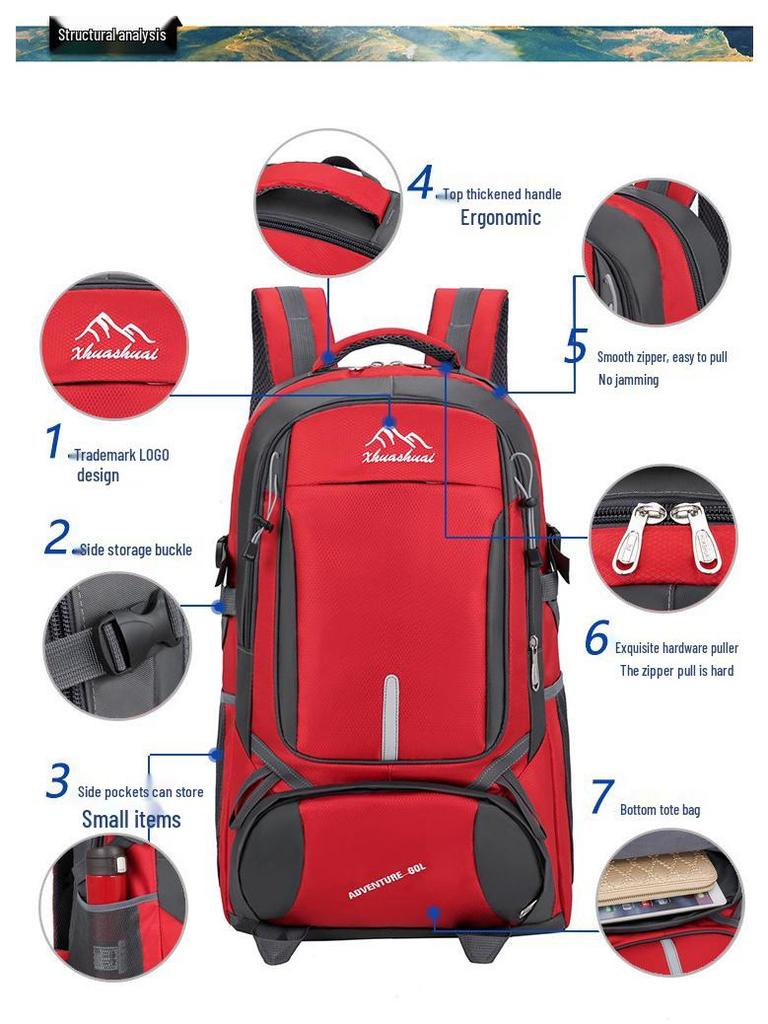 Men's Large Capacity Outdoor Backpack for Travel and Leisure