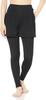 Atsugi Clear Beauty Active Yoga Layered Size L Leggings, Mesh-Style Bottoms, 8/10 Length, Women's, Black, (49266PS)