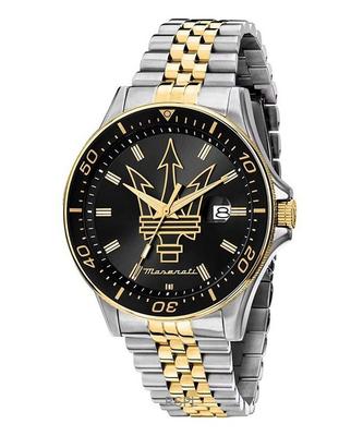 Sfida Two Tone Stainless Steel Black Sunray Dial Quartz R8853140009 100M Men's Watch