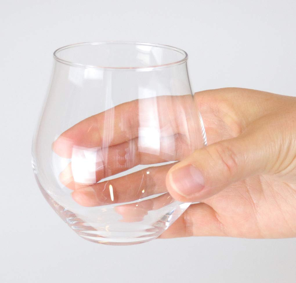 ADERIA Craft Sake Glass Hanayaka Design Award Dishwasher Safe 230ml Japanese Sake Glass Made in Japan Perfect for Cold Gift L6698 - (Good Winner) - -