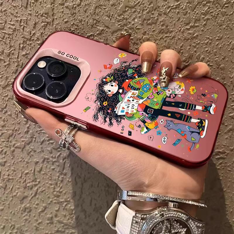 Nueva funda de moda para chica para teléfono móvil iphone17 Apple 15promax/14 personalidad 13pro12/16