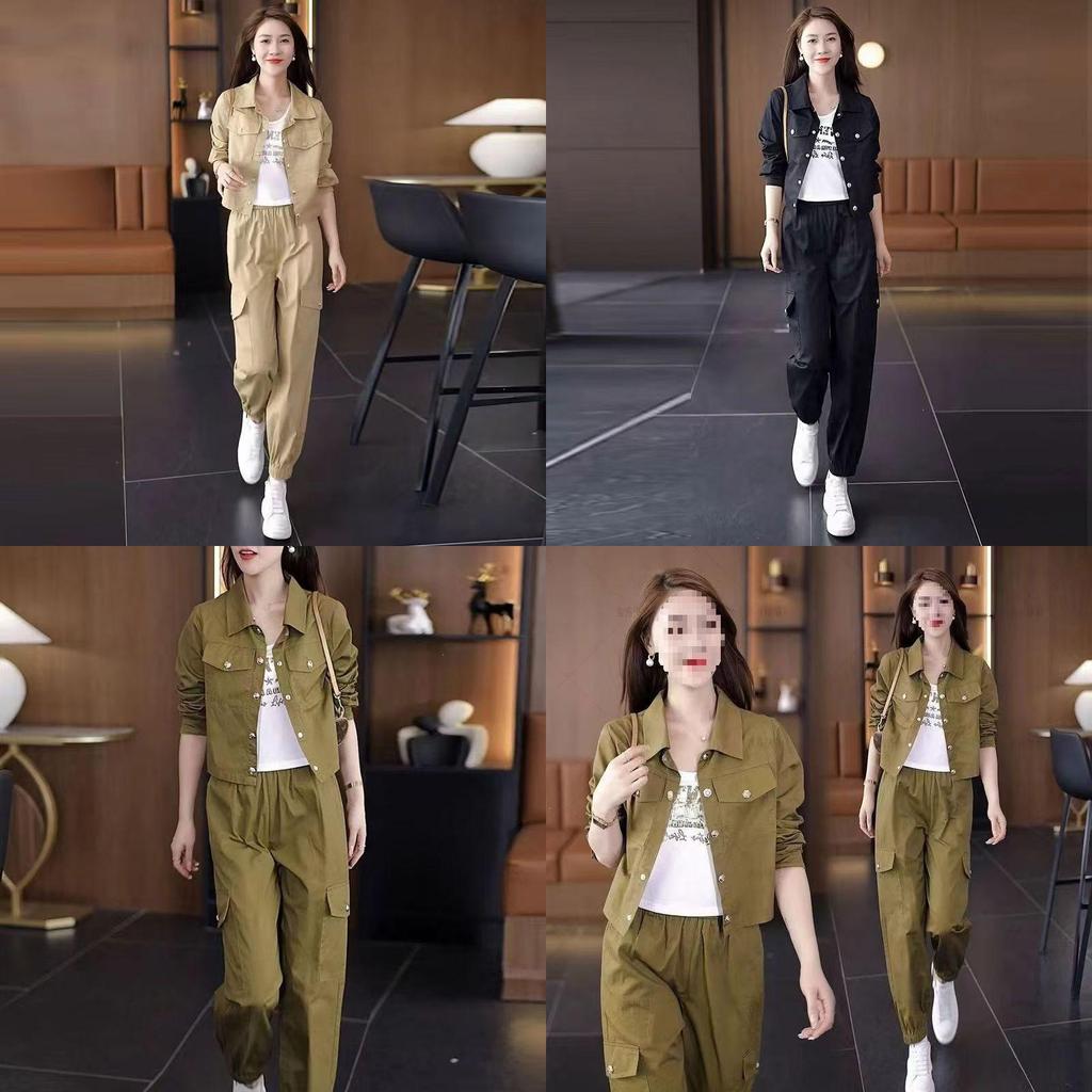 Urban Style Womens Summer Suit Set With Long Sleeves For Office Casual Wear
