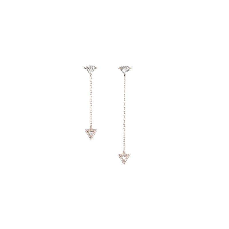 Swarovski Asymmetric Drops Stilla Rose Gold Tone Plated Earrings Women s Rose Gold 5643729 золотой