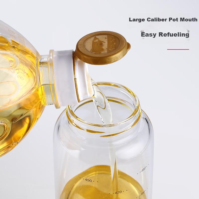 Glass Oil Bottle, Leak-Proof, Small Oil Container for Cooking Oil And Seasonings, Bottle for Oil Storage, Soy Sauce Bottle with Lid