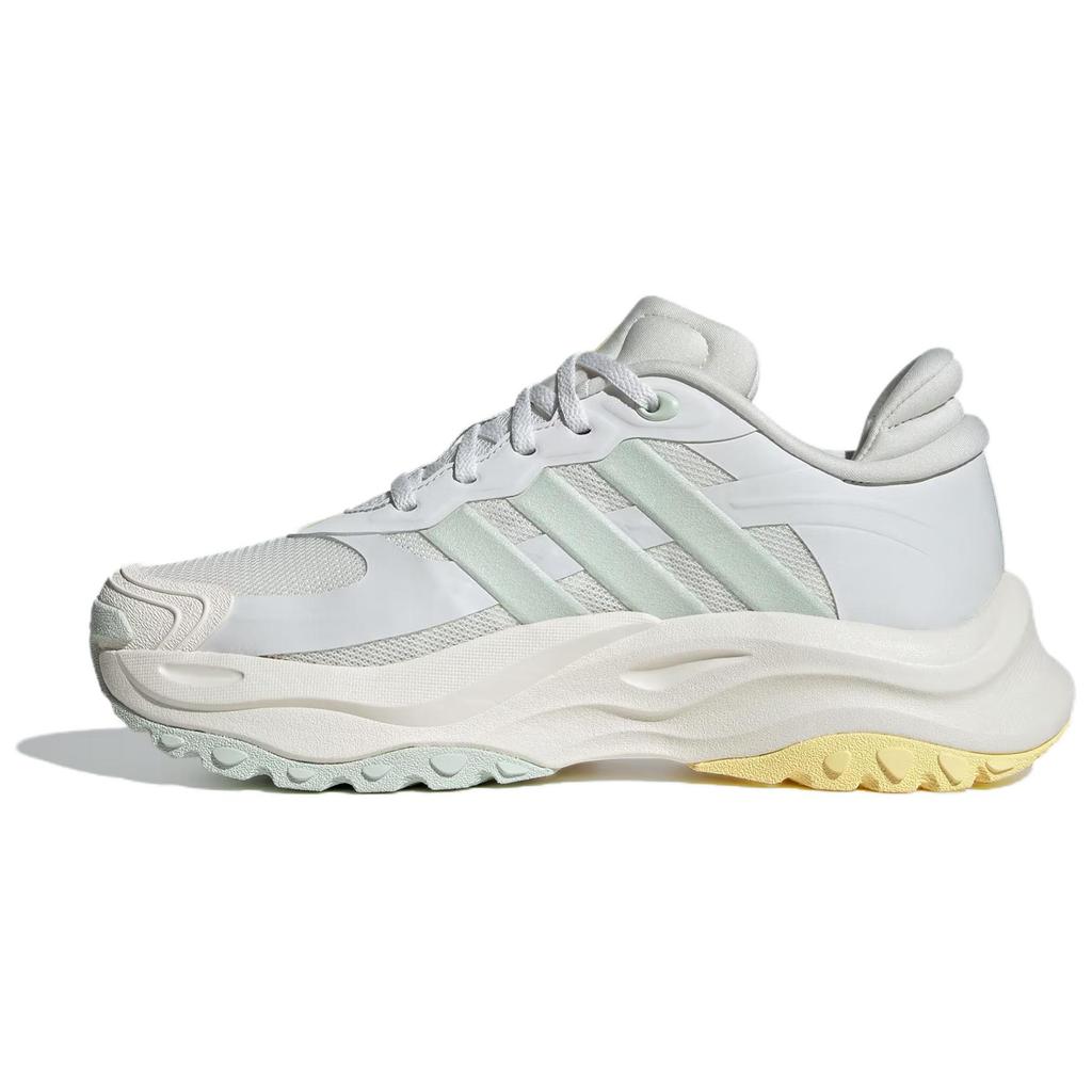 adidas Maxxwavy Halo Bequeme Vielseitige Rutschfeste Abriebfeste Stoßdämpfende Low-Top Dad Schuhe Damen Sneakers Grün Gelb JS0213