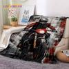 Motocross Modern Retro Motorcycle Soft Blankets,Keep Warm Throw Blanket Comfortable Blanket for Picnic Beds Sofa Home Bedroom