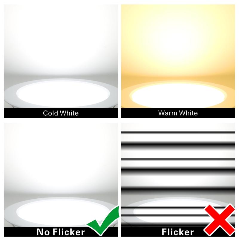 6pcs/lot 3/4/6/8 Inch Led Downlight 6W 9W 12W 18W 24W 220V Recessed Ceiling Light Round Led Panel Down Light Spotlight Lighting