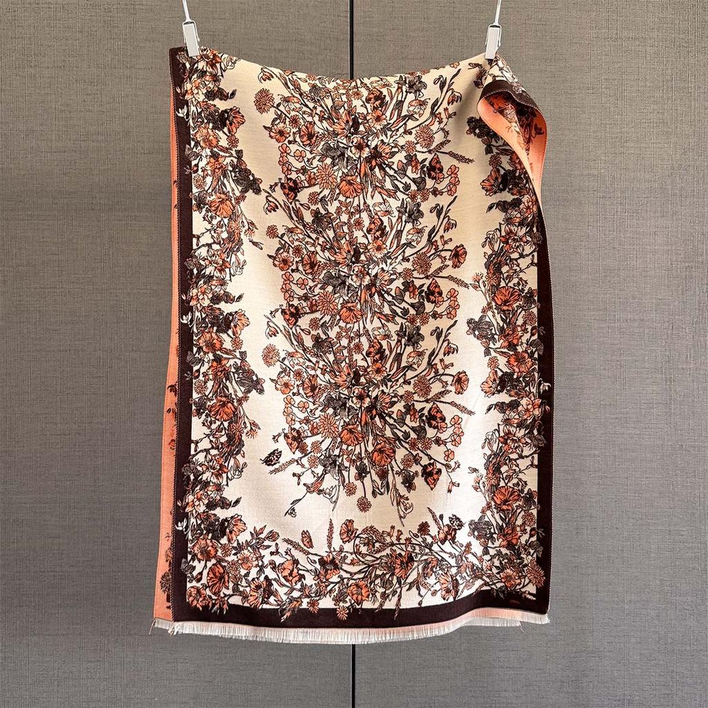 Luxury Autumn Winter Cashmere Scarf Women  Design Warm Pashmina Blanket Poncho Scarves Female Shawl Thick Foulard Bufanda