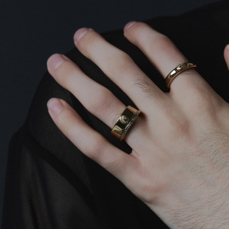 Pandantiv Vidră de Mare Aphrose Inel 6mm (Aur)