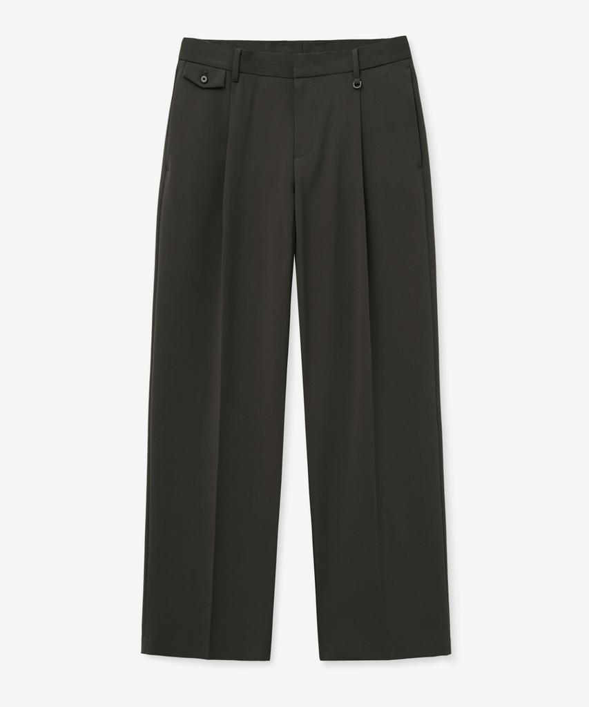 Tienjiti Flap Detail Wide Fit Pants (Brown) Tnpa6E102W2