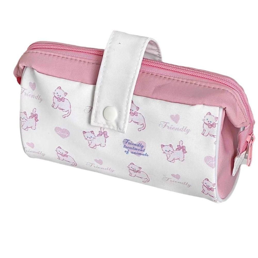 

Cat Print Pencil Box Stationery Organizer Pencil Case Cute Stationery Storage Bag Student Gift