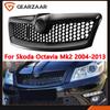 Uwhxm4 PRO ŠKODA OCTAVIA MK2 PŘEDNÍ NÁRAZNÍK MŘÍŽKA STYL VRS VOŠTINOVÁ SÍŤOVINA LESKLÁ ČERNÁ