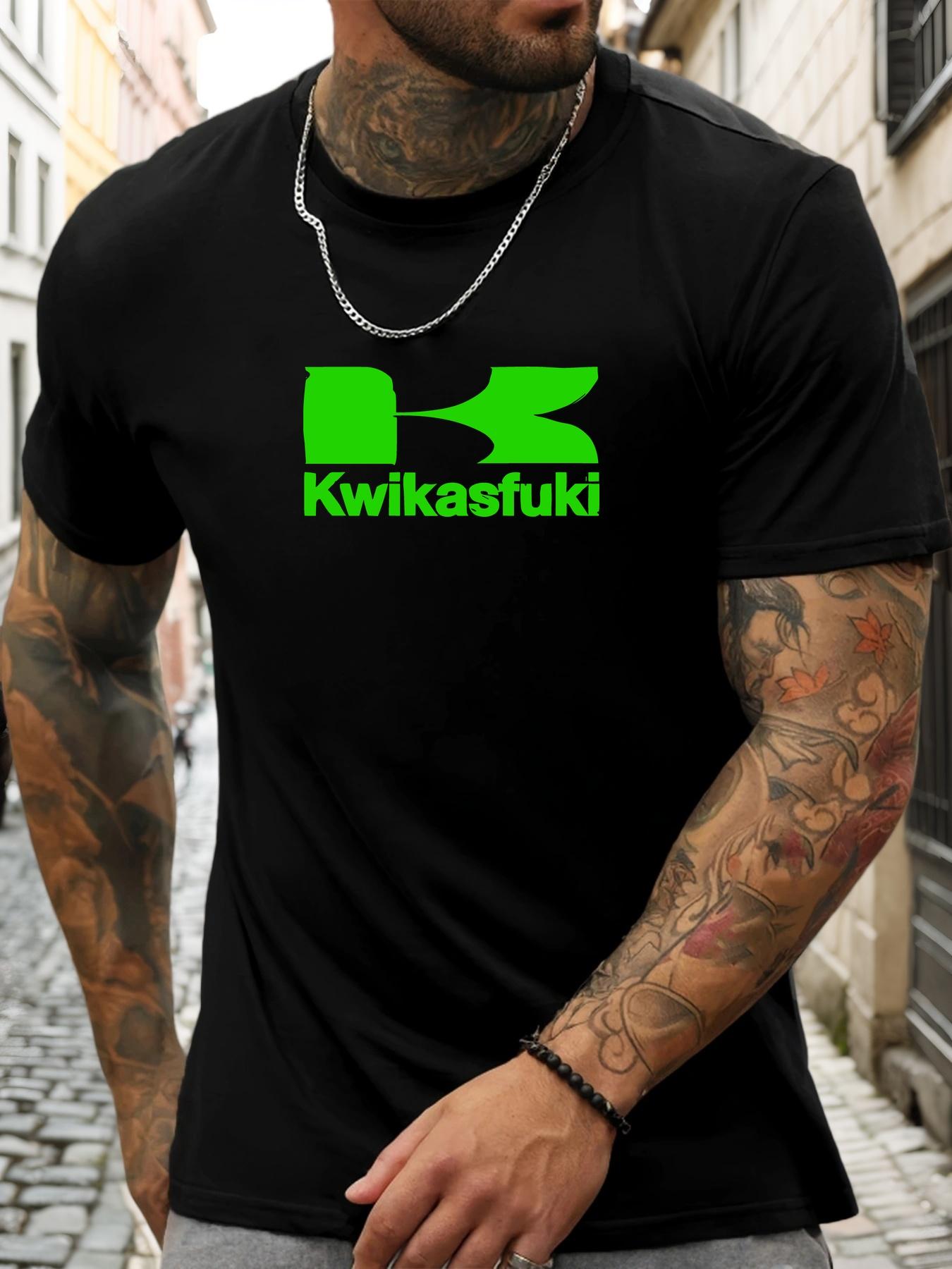

Short Sleeve TShirt Kwikasfuki Mens 100 Cotton Pattern Printed Shirt Summer Round Neck Breathable Casual Fashion Cool Tee L