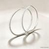 Exquisite Diamond-Studded Round Hoop Earrings: Silver Needle, European & American Fashion