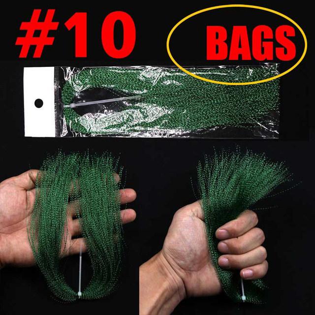 UV Spiral Bright Silk Feather Hook Tying Material for Sea Fishing