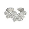 Yunjian Streamer Sweet Wind Niche Design Butterfly Flower Ring Female Enamel Hollow Stacked Ring Tide