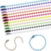 Colorful Ball Bead Connector Chain 20/12cm Fits KeyRing Key Iron Chain Dolls Label DIY Jewelry Making Toy Hanging Chain