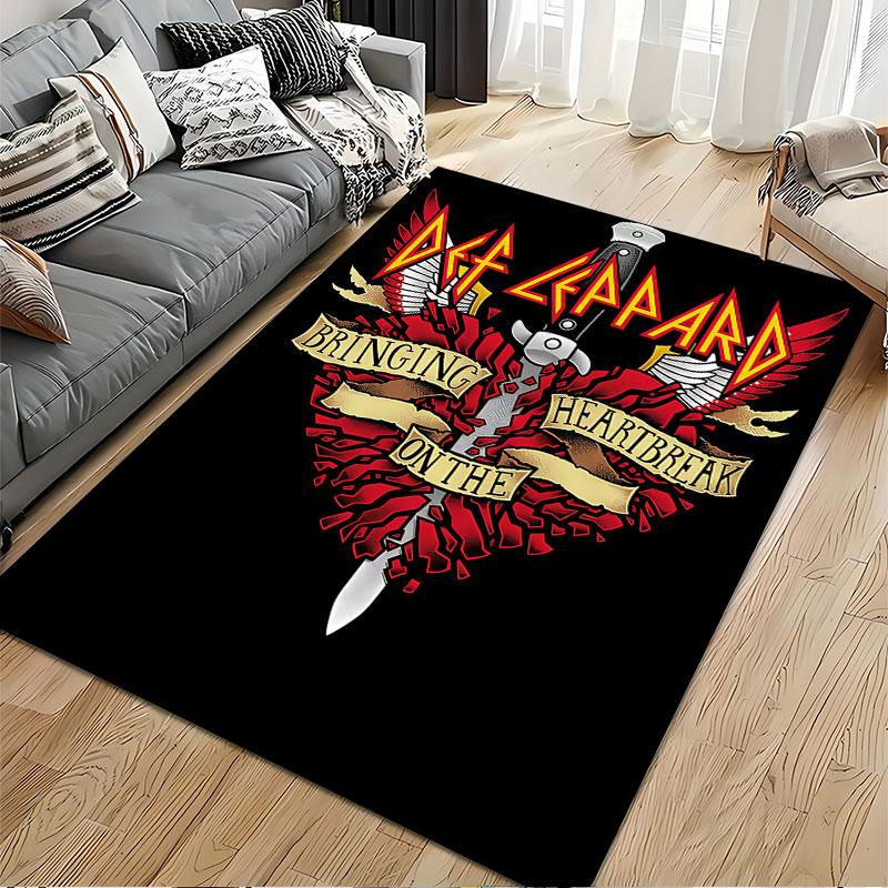 Rock Band Style Sword Carpet suitable as a non-slip mat for the living room or bedroom sofa