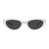 Oval Sunglasses With Matching Color Markings Unisex Sunglasses White MM108-W2