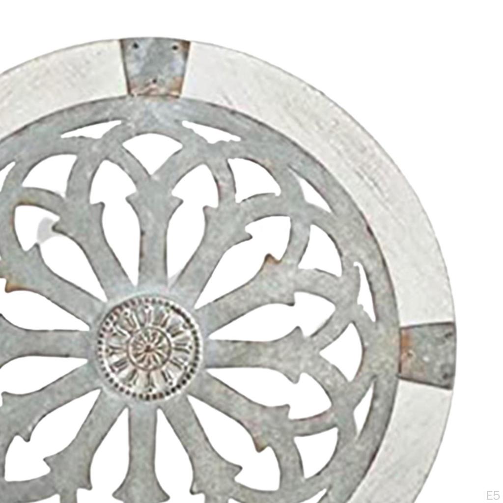 Circular Wall Decorative Medallion, Creative Home Sculpture Decoration, Metal Wooden Craft