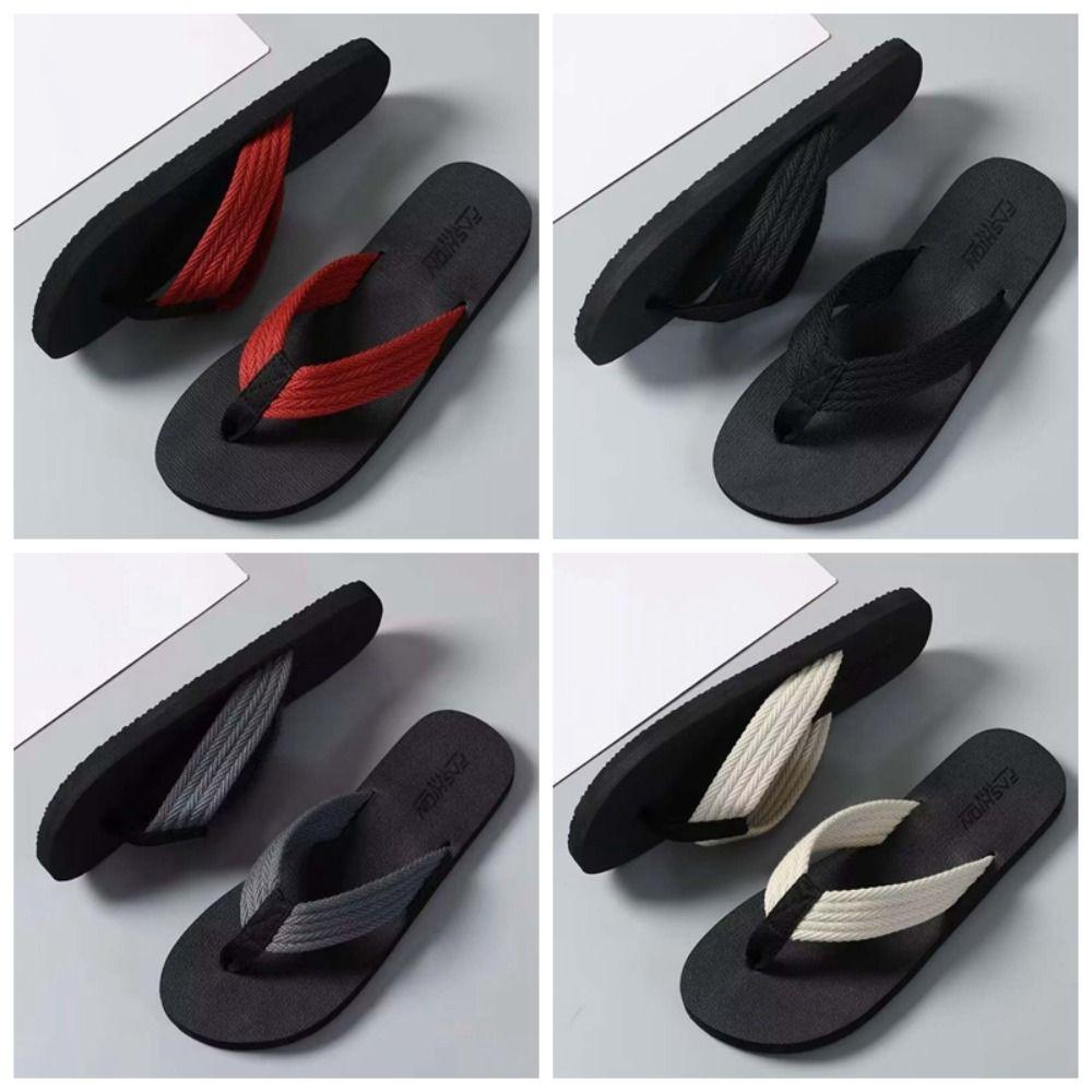 1 Paar Sandalen Weiche Hohe Elastizität Flip-Flops TPR Anti-Rutsch Flacher Boden Hausschuhe Verdickte Elastizität Strand Flip-Flops Pool