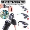 Ignition Switch Key Power Lock Universal Electric Bicycle Biking Portable Dustproof Cycling Parts for Electric Scooter