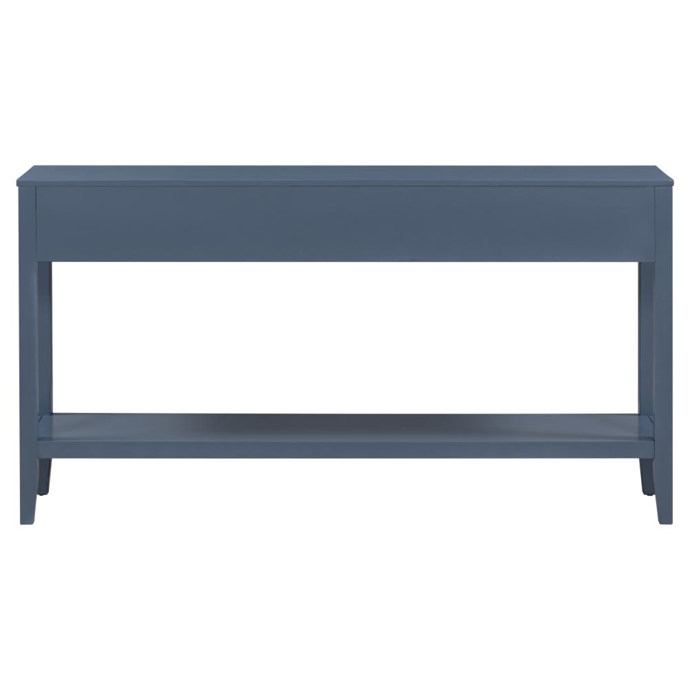 Wood Console Table Narrow Console Sofa Table With 3 Drawers And 1 Bottom Storage Shelf Accent Table For Hallway Behind The Couch