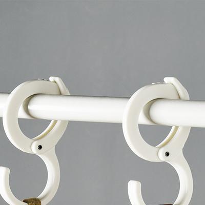 20 Pezzi Gancio con Fibbia in Plastica Gancio a Scatto per Asta Appendiabiti per Cucina Bagno Garage Porta Bottiglie e Sacchetti