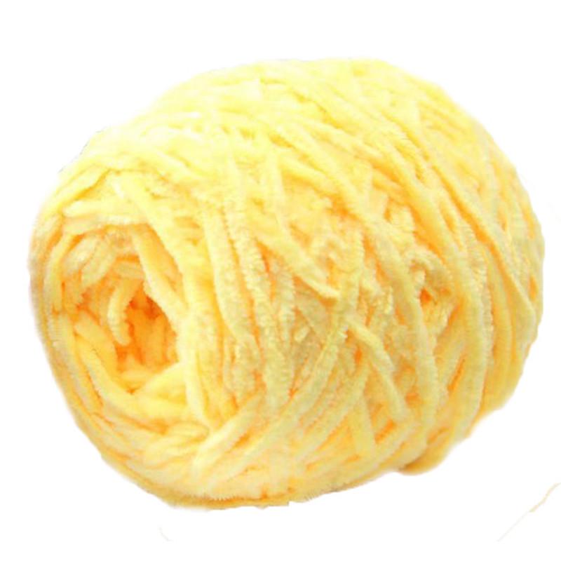 Soft Gold Velvet Knitting Yarn DIY Shawl Scarf Crochet Thread  WoollenYarn