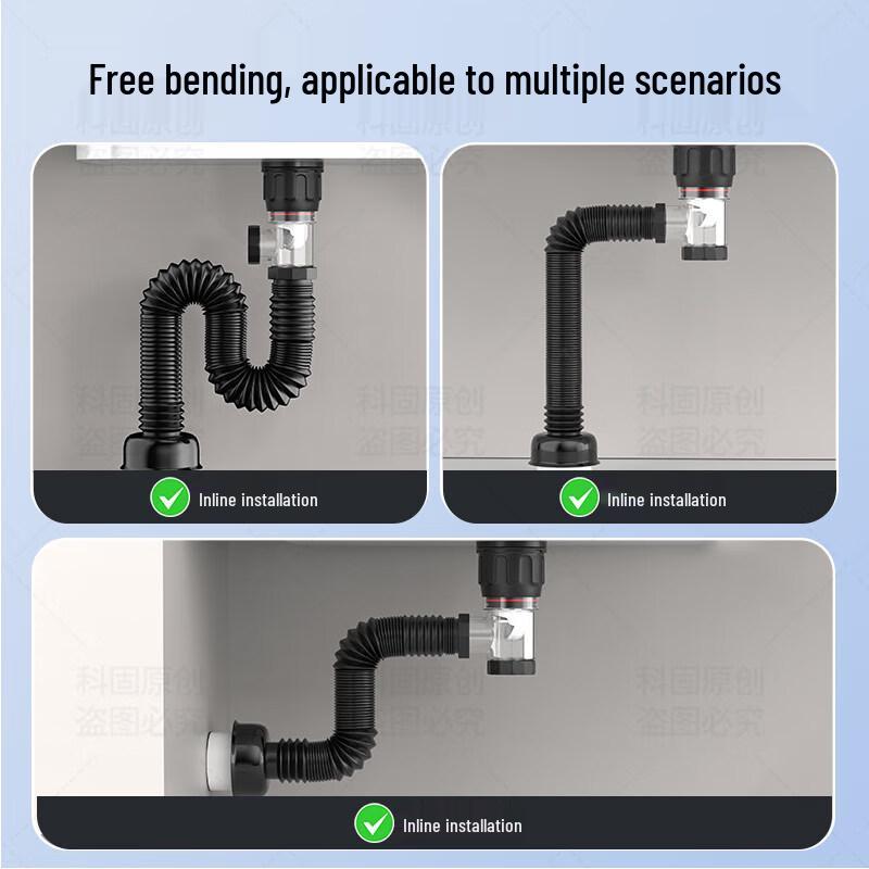 KEGOO Washbasin Drain Pipe & Stopper Kit