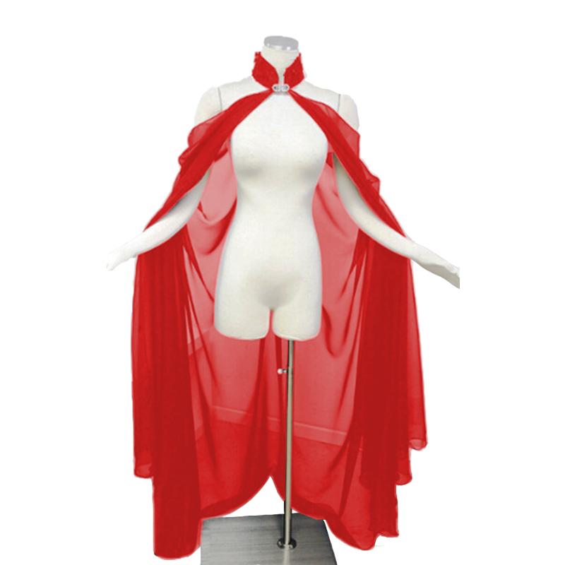 Châle Cape Médiévale pour Femme Chiffon Gothique Wicca Robe Costume Cosplay Cape Costume d'Halloween Châle Cape Fine Costume de Scène One Size&medieval dress rouge