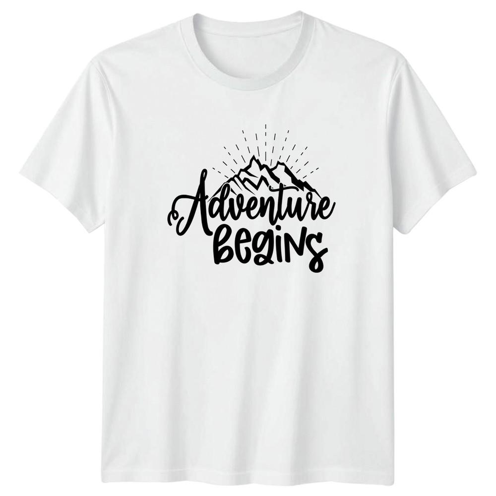 Adventure Begins TShirt Hiking Adventure Birthday Gift For Him And Her S