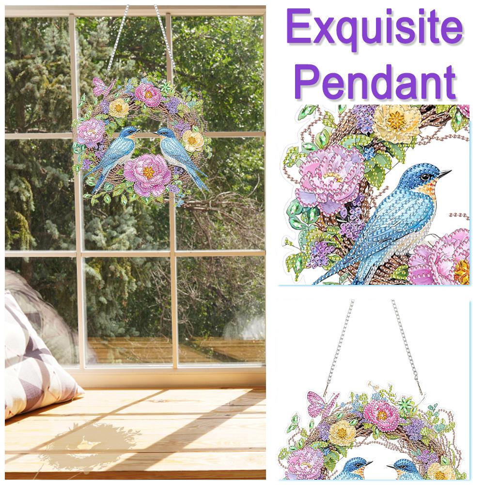 2D Flat DIY Hanging Diamond Art Kits Special Shape Diamond Art Pendant Diamond Painting Set DIY Home Decor Hanging Charm