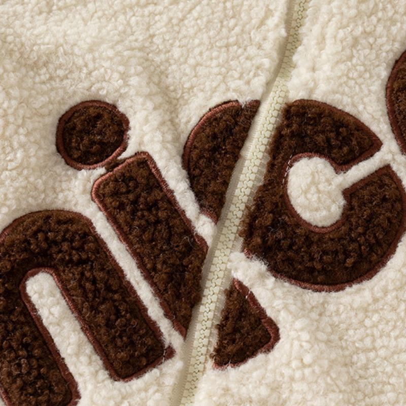 Children's Jacket 2024 Autumn New Granular Fleece Stand-up Collar Solid Color Baby Thickened Children's Zipper Shirt