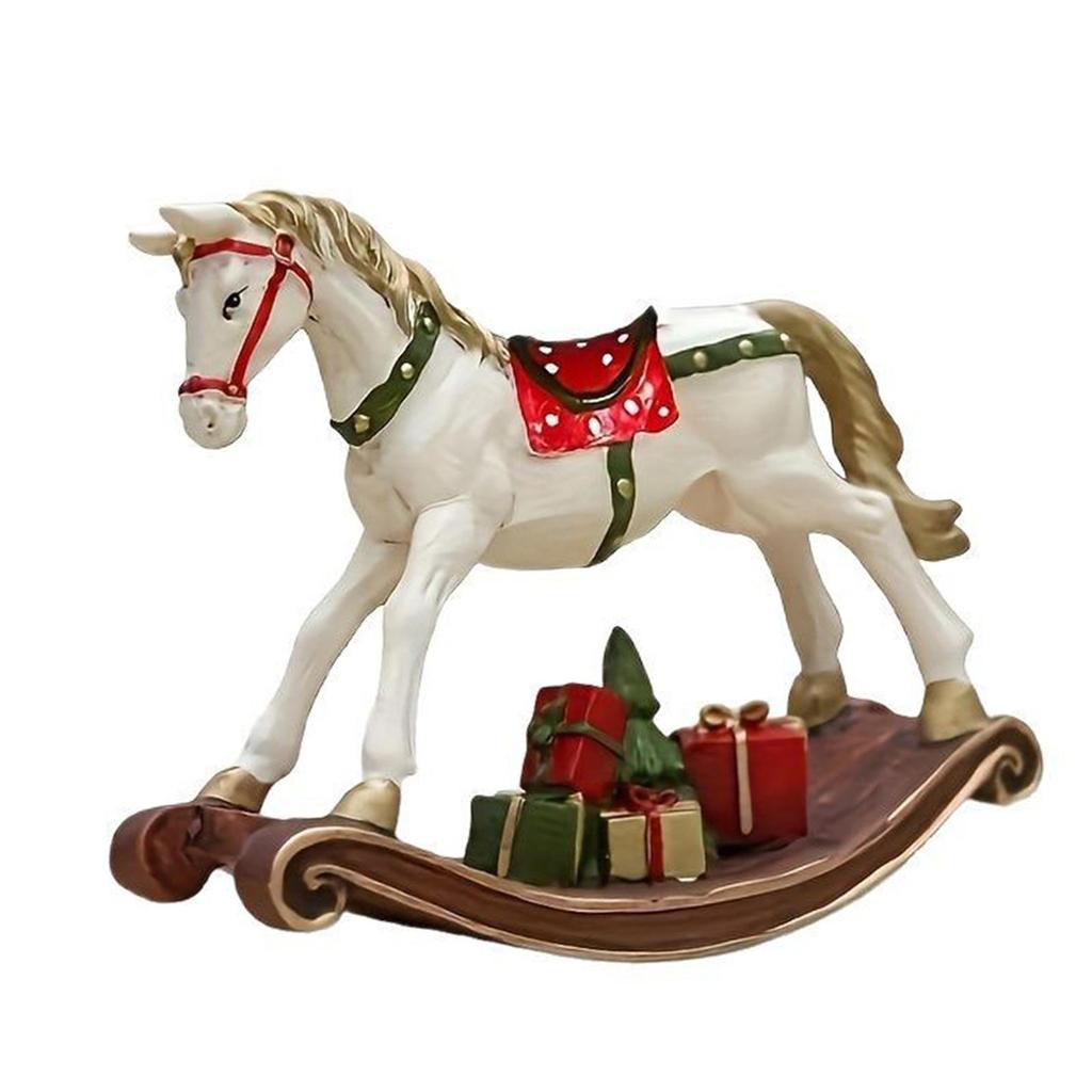 Rocking Horse Statue Collectible Decor for Festival Anniversary Bookshelf