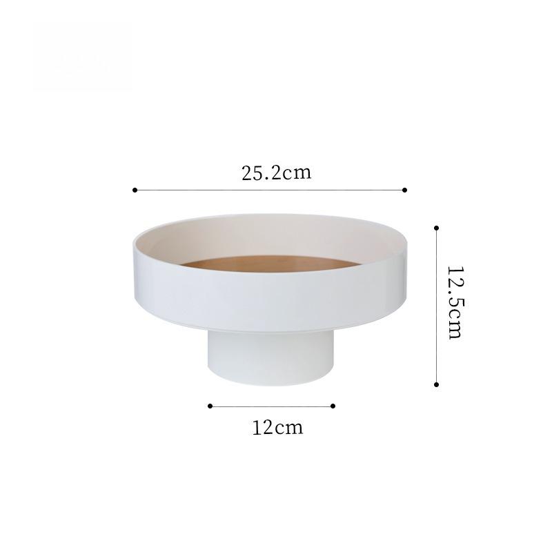 Tall Tray Fruit Plate Japanese Desktop Storage Box Home Living Room Fruit Basket Household Fruit Snack Plate Dry Fruit Plate белый